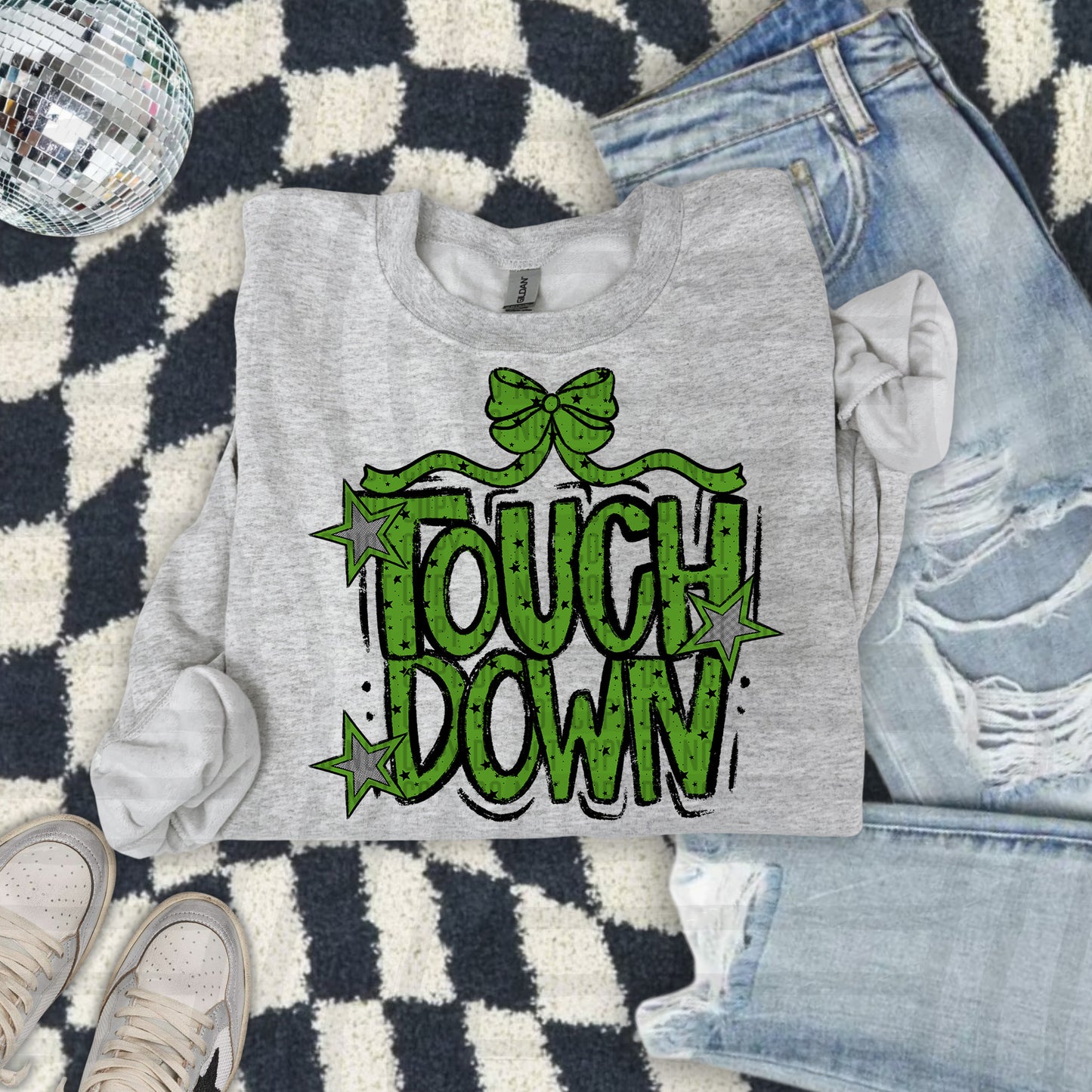 Touch Down Bow - Choose your color - Digital Download 300DPI PNG FILE