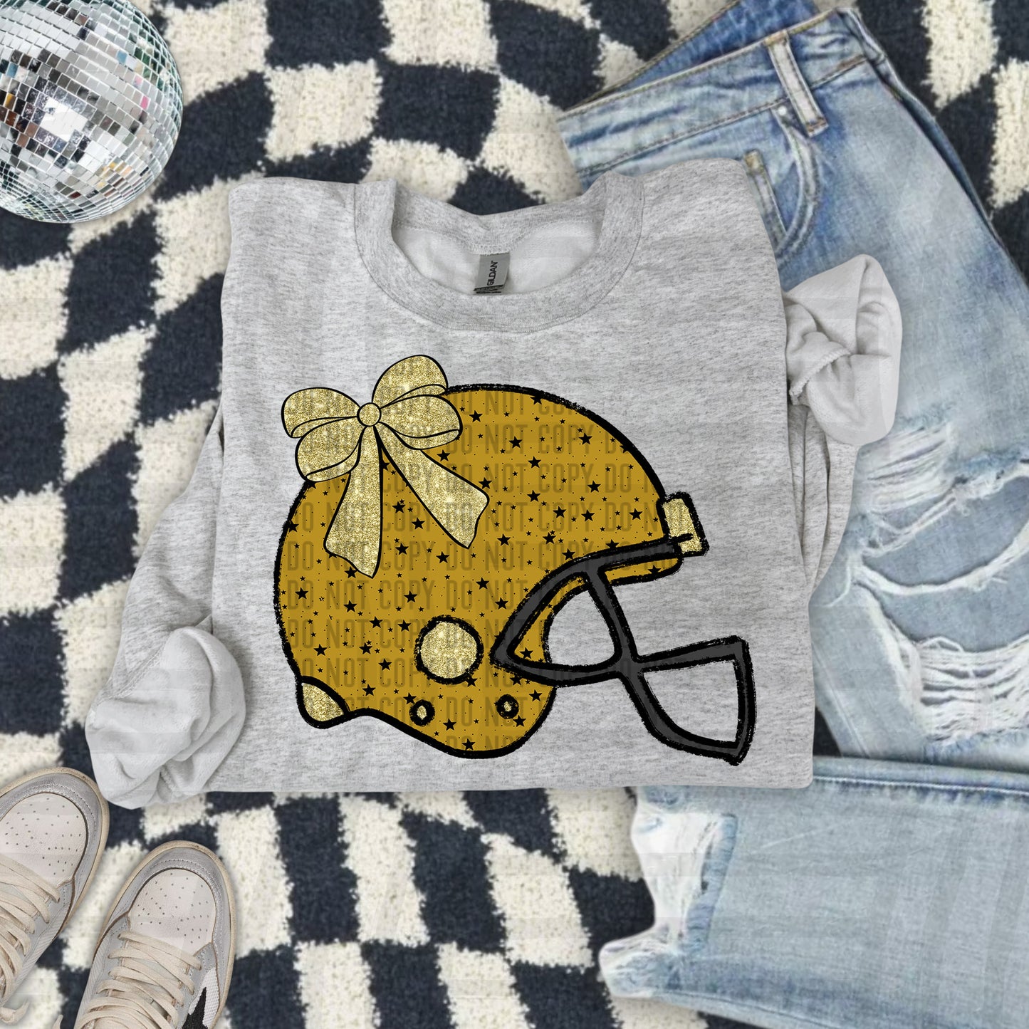 Football w/gold accents - Choose your color - Digital Download 300DPI PNG FILE