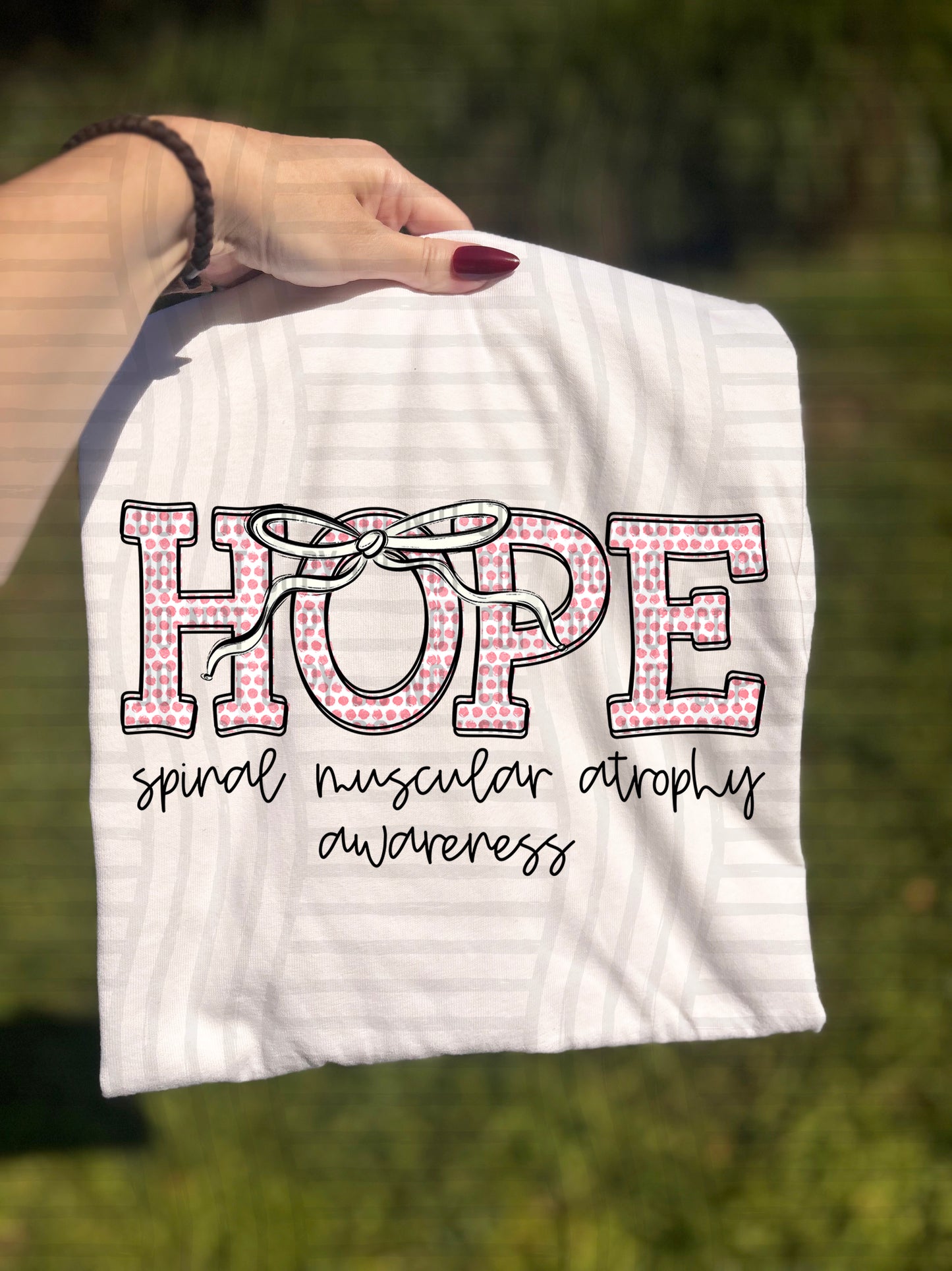 SMA awareness ROSE GOLD/IVORY - 300DPI PNG FILE