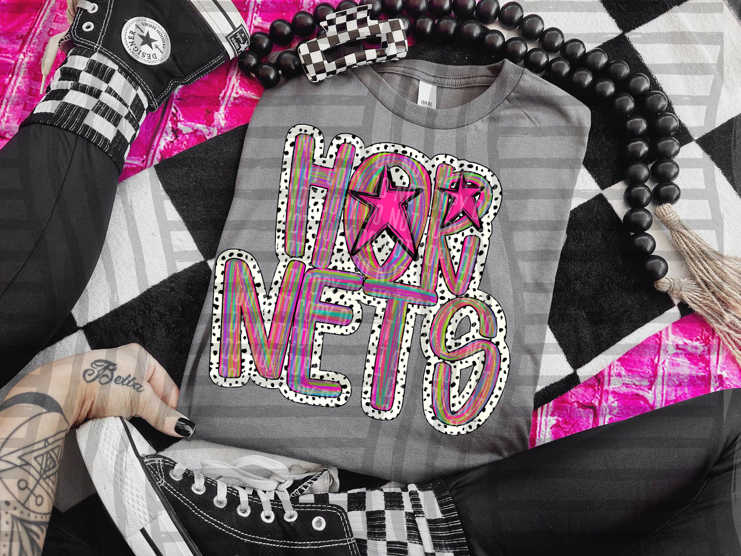 Pink Brushstrokes Dots - Dropdown + CUSTOM- Digital Download 300DPI PNG FILE