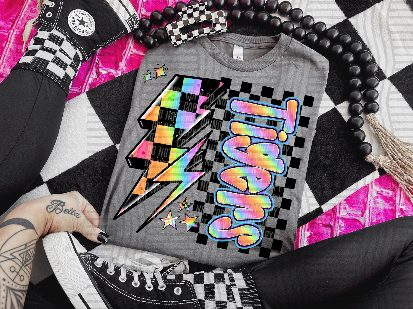 Neon Side Bolt <3- Dropdown + CUSTOM Digital Download 300DPI PNG FILE