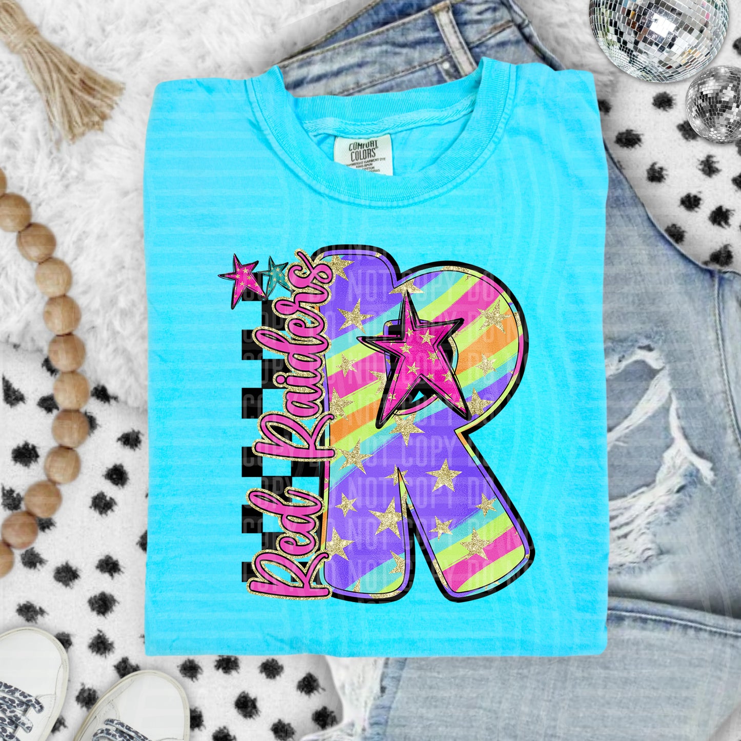 Rainbow Swirl Initial -Dropdown + Custom option - Digital Download 300DPI PNG FILE