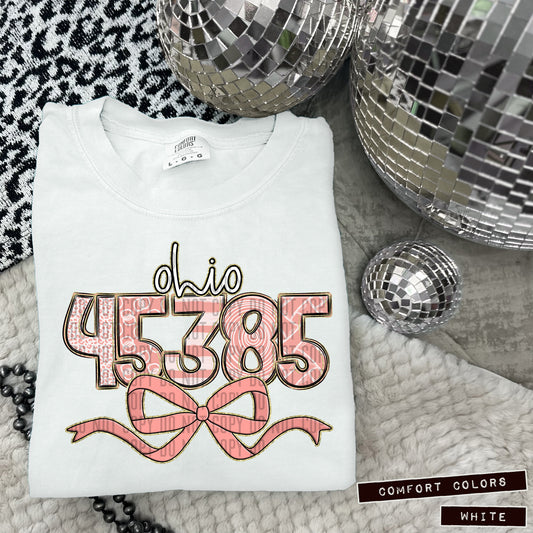 CUSTOM - STATE & ZIP CODE Bow - Digital Download 300DPI PNG FILE
