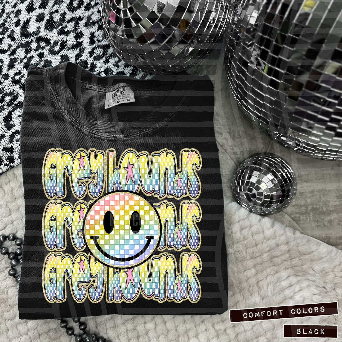 Rainbow Checker Happy Triple Stacked - Digital Download 300DPI PNG FILE