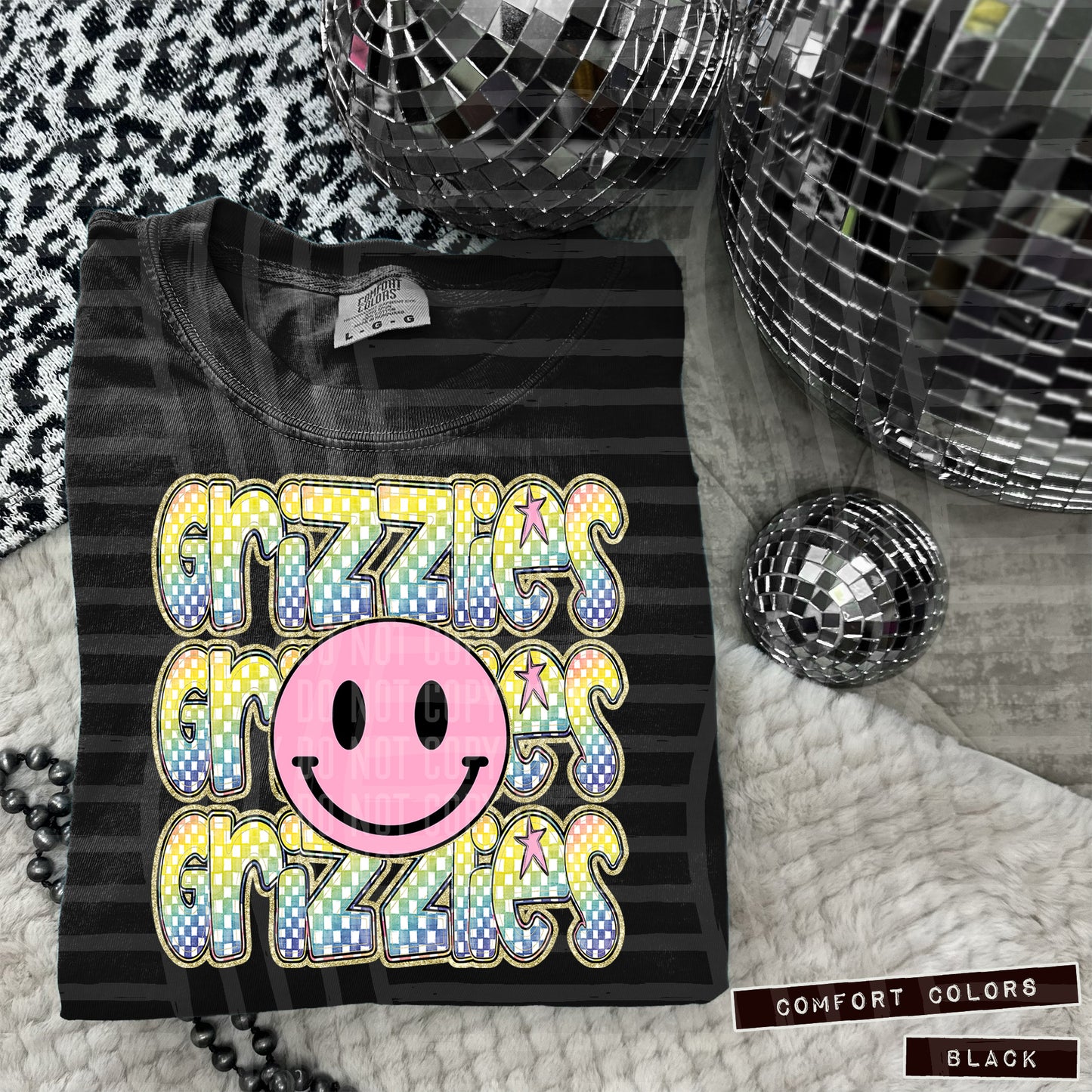Rainbow Checker Pink Happy Triple Stacked - Digital Download 300DPI PNG FILE
