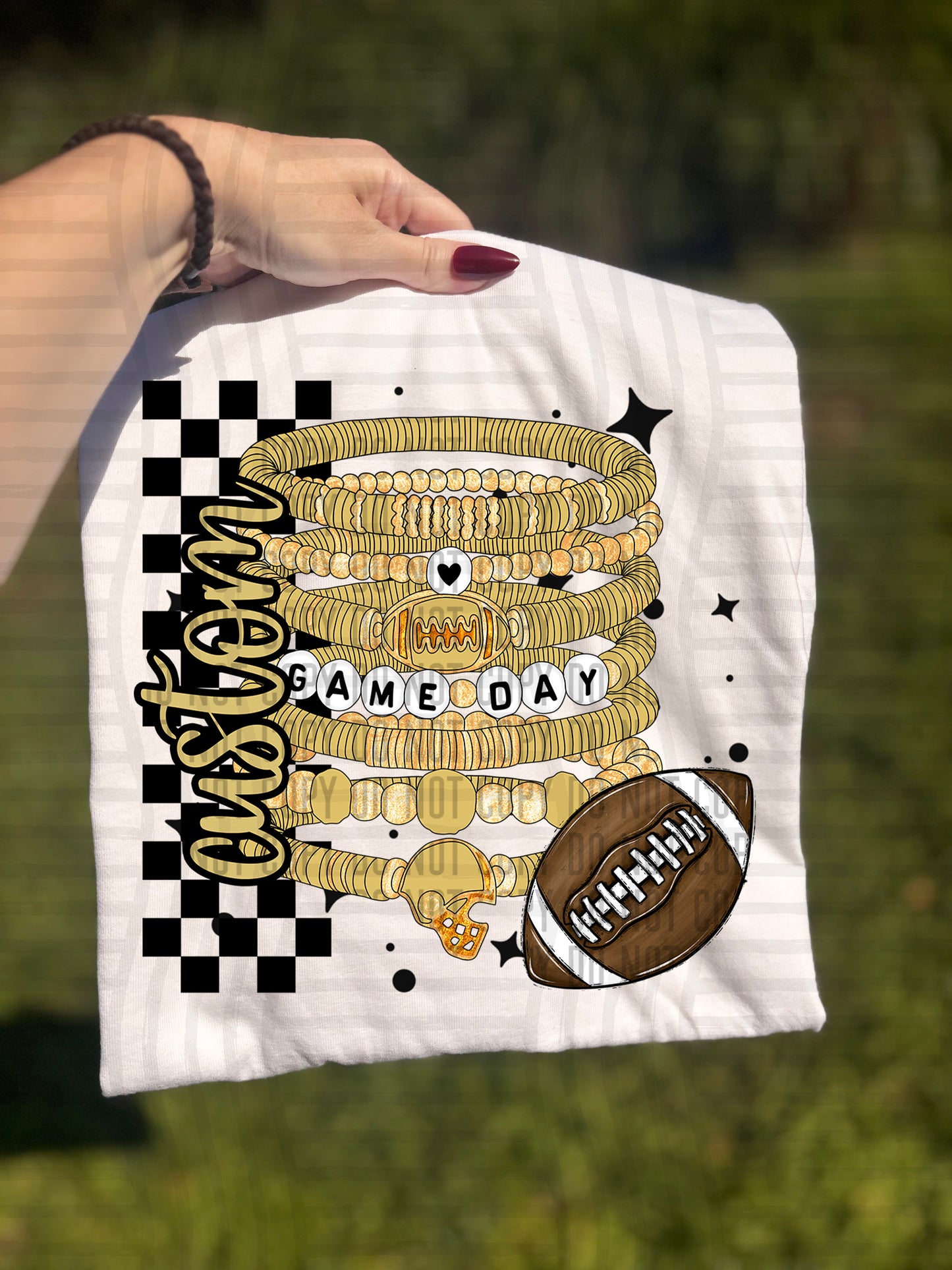 CUSTOM GAME DAY BRACELET - Digital download 300DPI PNG FILE