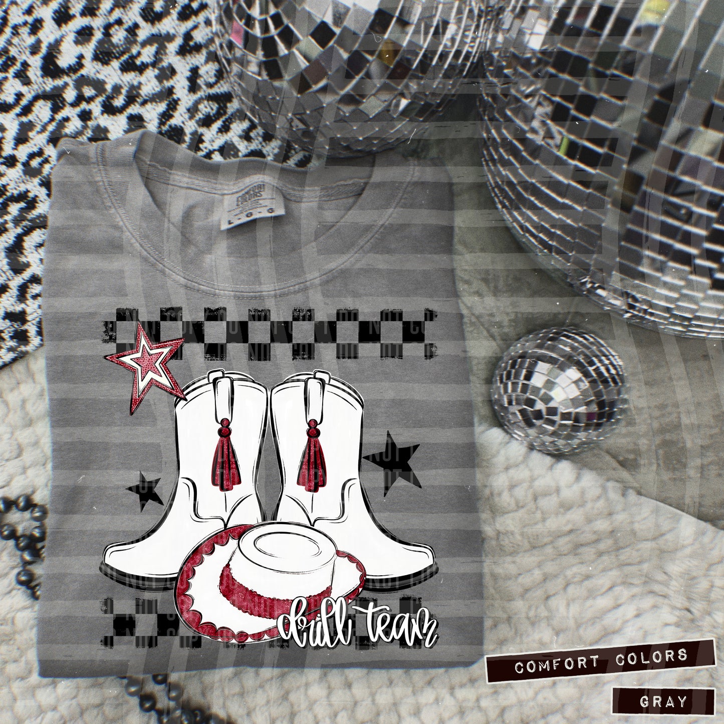 Drill Team - Boot/hat Collage - Can add names - not for digital resale- Color Dropdown Digital Download 300DPI PNG FILE