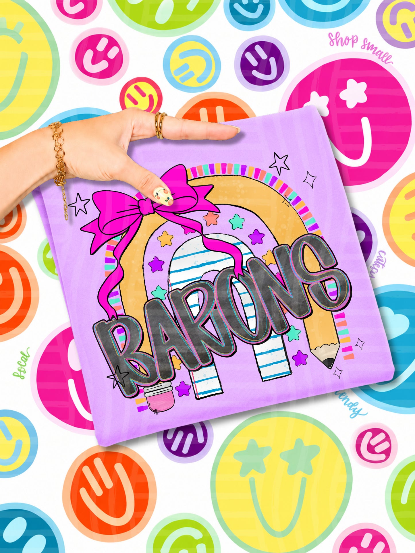 Rainbow Pencil MASCOTS - Custom + DROPDOWN - 300 DPI digital download