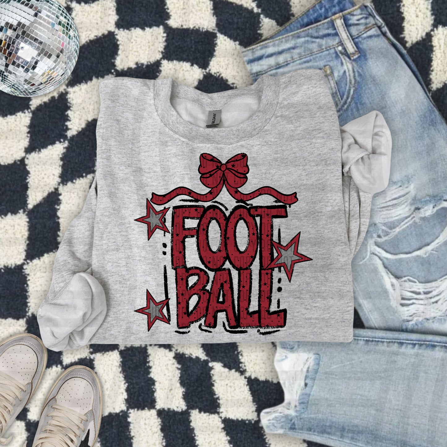 FOOTBALL BOW - Choose your color - Digital Download 300DPI PNG FILE