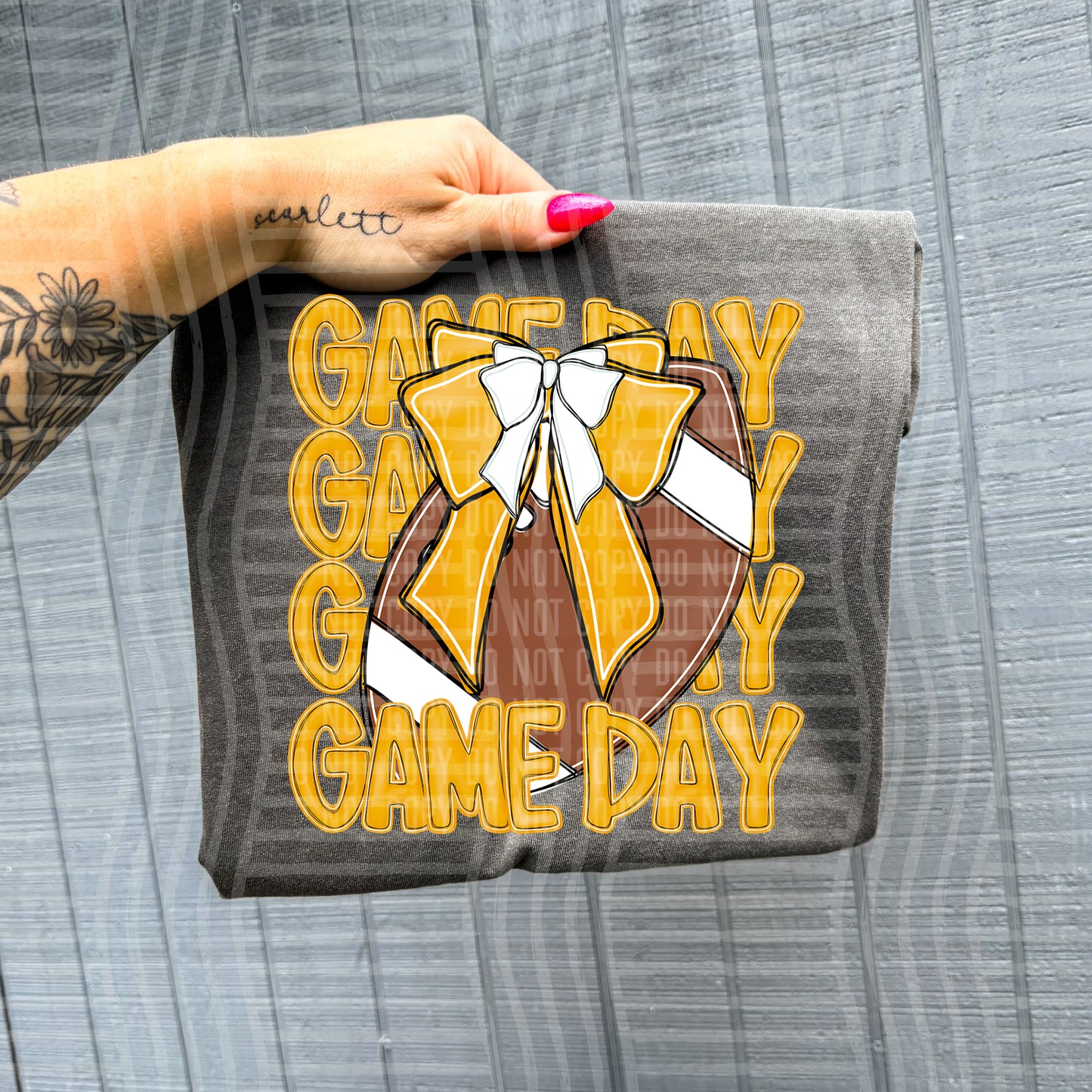 FOOTBALL - GAME DAY - Color Dropdown Digital Download 300DPI PNG FILE