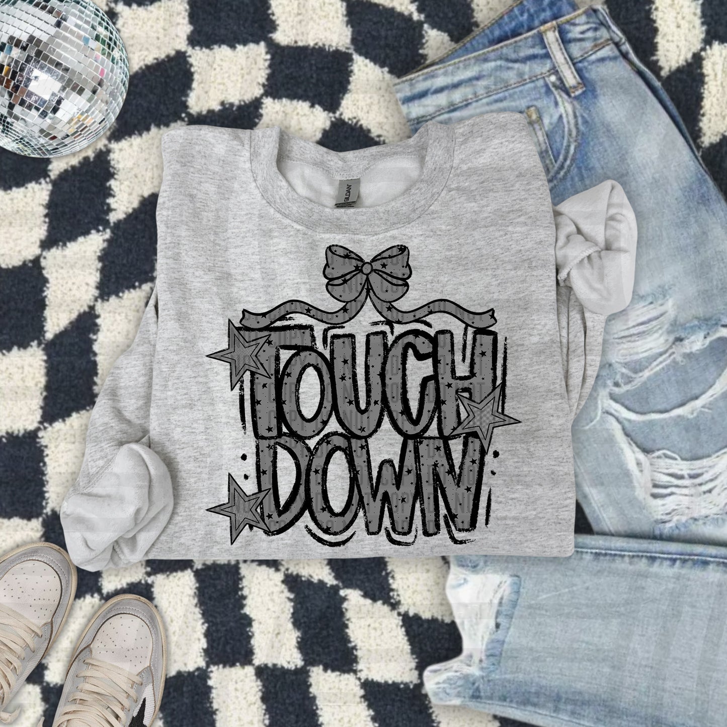 Touch Down Bow - Choose your color - Digital Download 300DPI PNG FILE