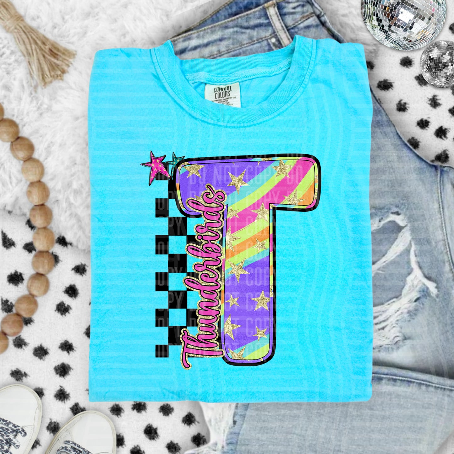 Rainbow Swirl Initial -Dropdown + Custom option - Digital Download 300DPI PNG FILE
