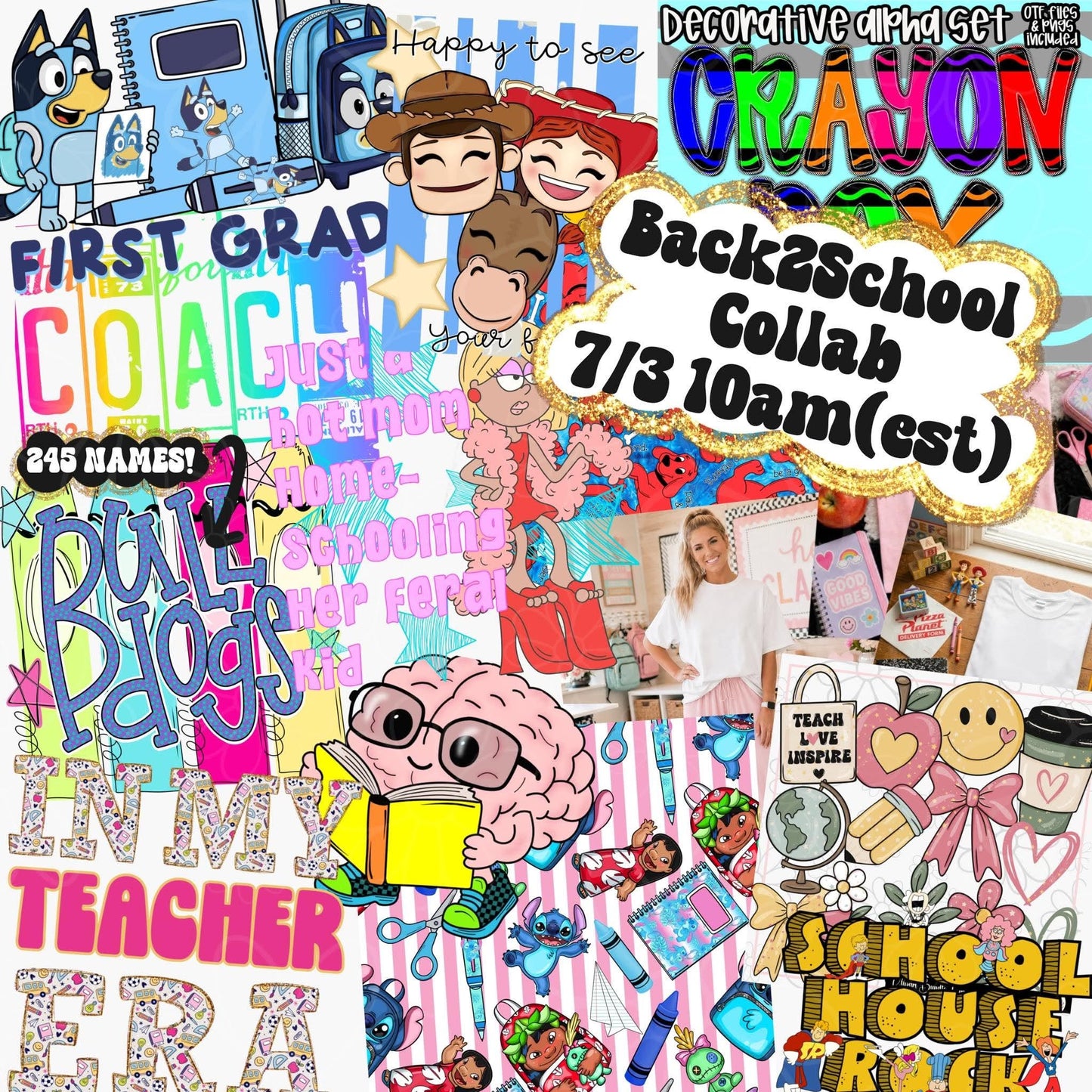 Back 2 School - Collab - Digital download 300DPI PNG FILE