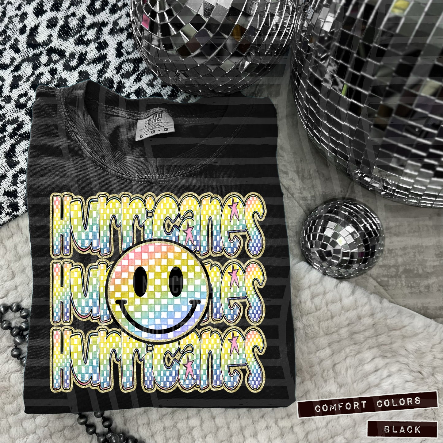 Rainbow Checker Happy Triple Stacked - Digital Download 300DPI PNG FILE
