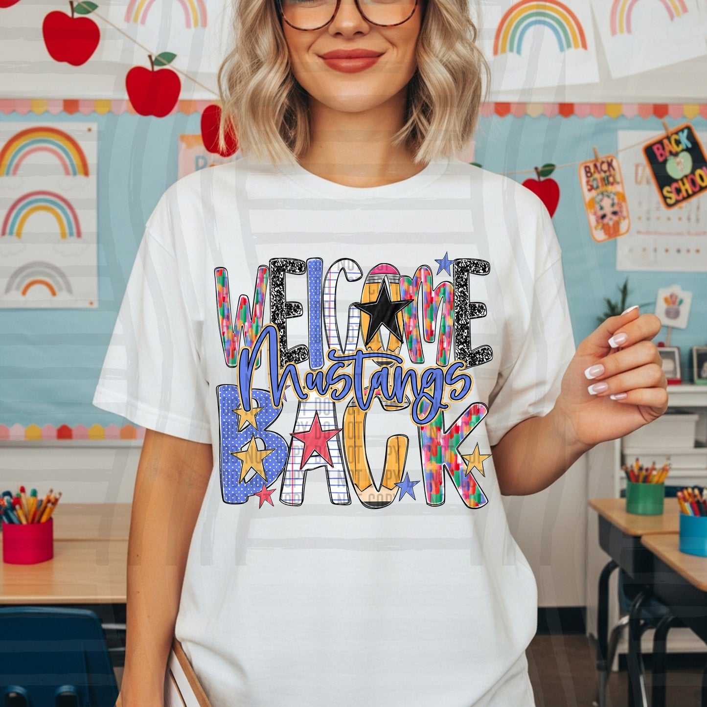 WELCOME BACK MASCOTS- Dropdown + Custom option - Digital Download 300DPI PNG FILE