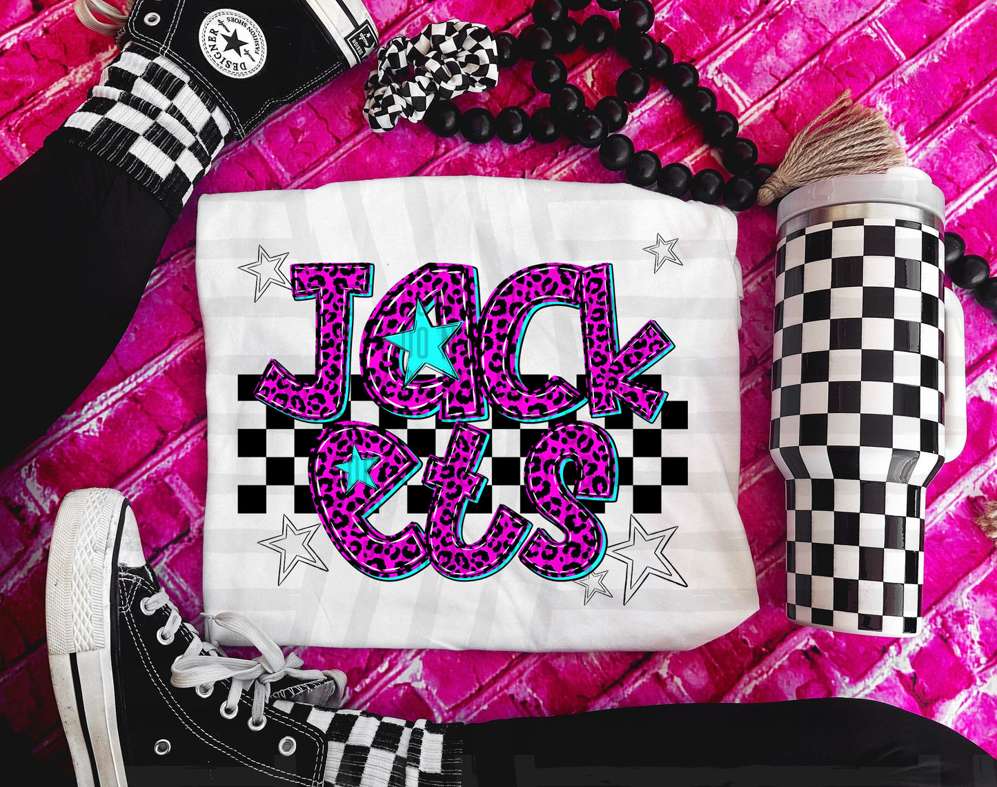 Pink checks - Dropdown + CUSTOM - Digital Download 300DPI PNG FILE