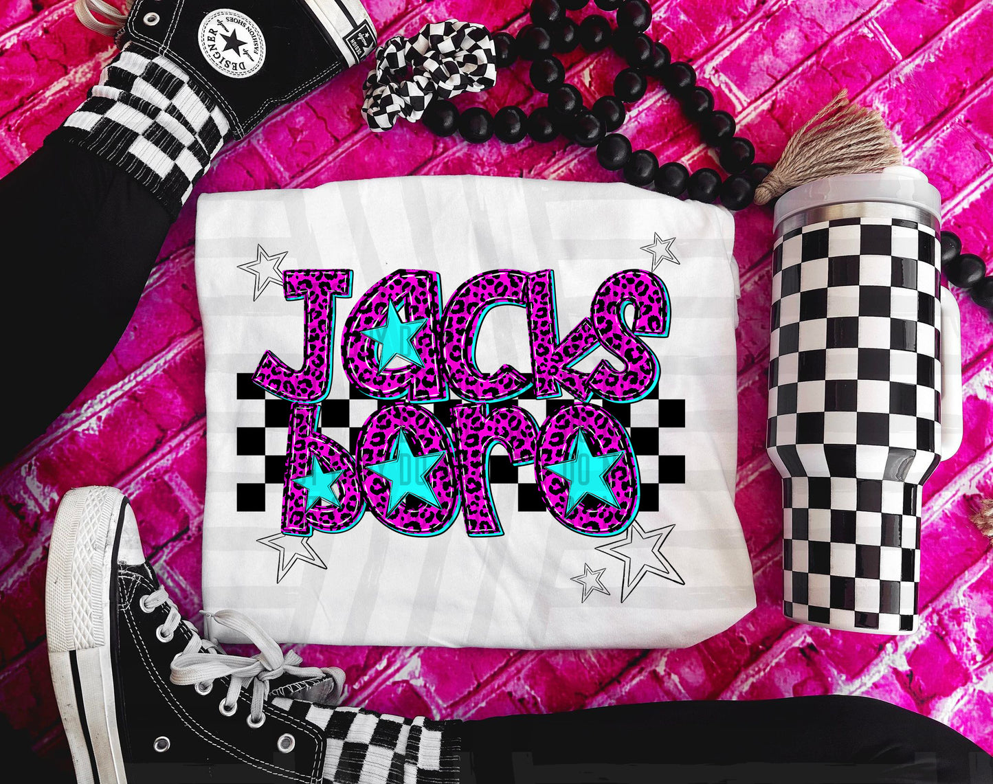 Pink checks - Dropdown + CUSTOM - Digital Download 300DPI PNG FILE