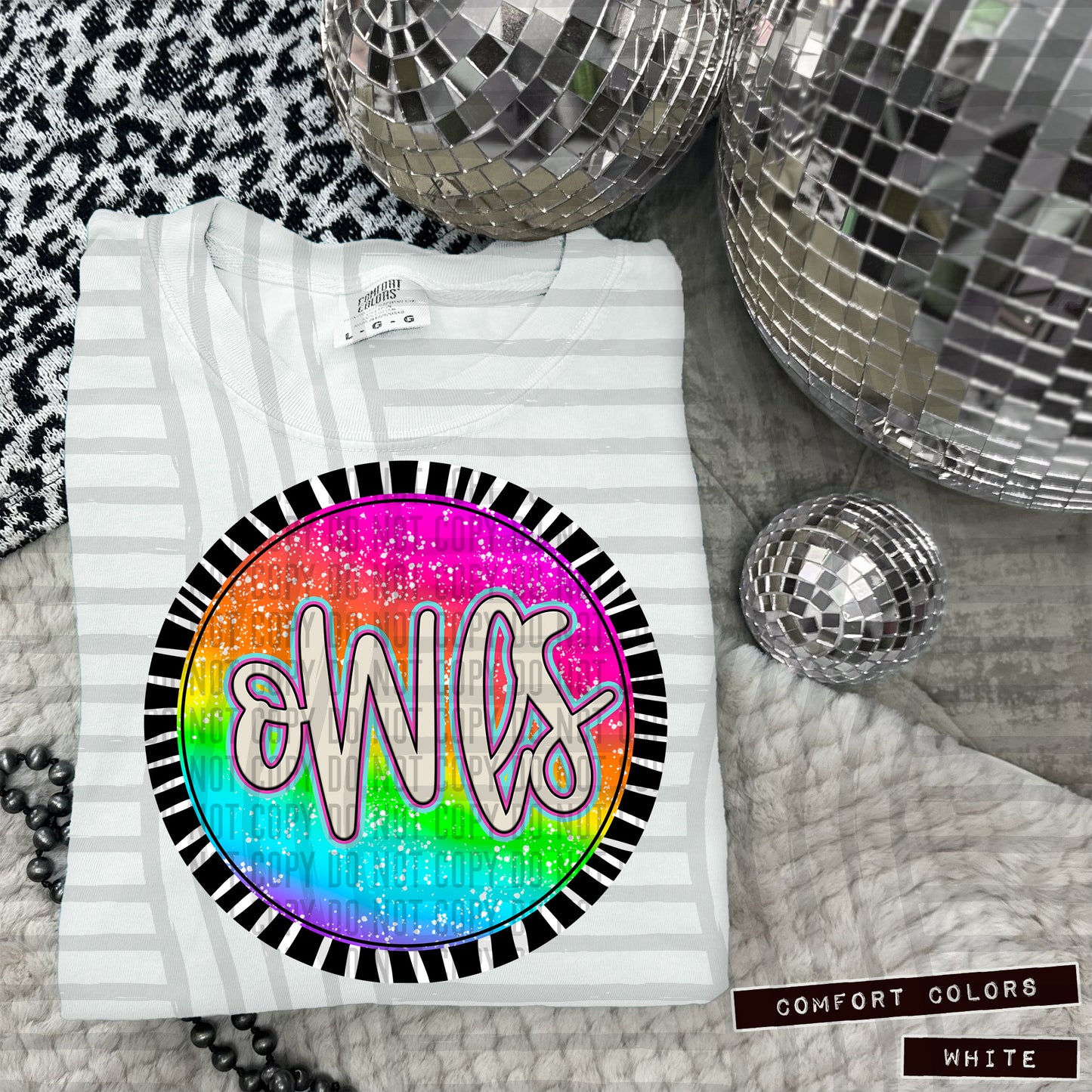 Rainbow Splatter Circles Mascots - Digital Download 300DPI PNG FILE
