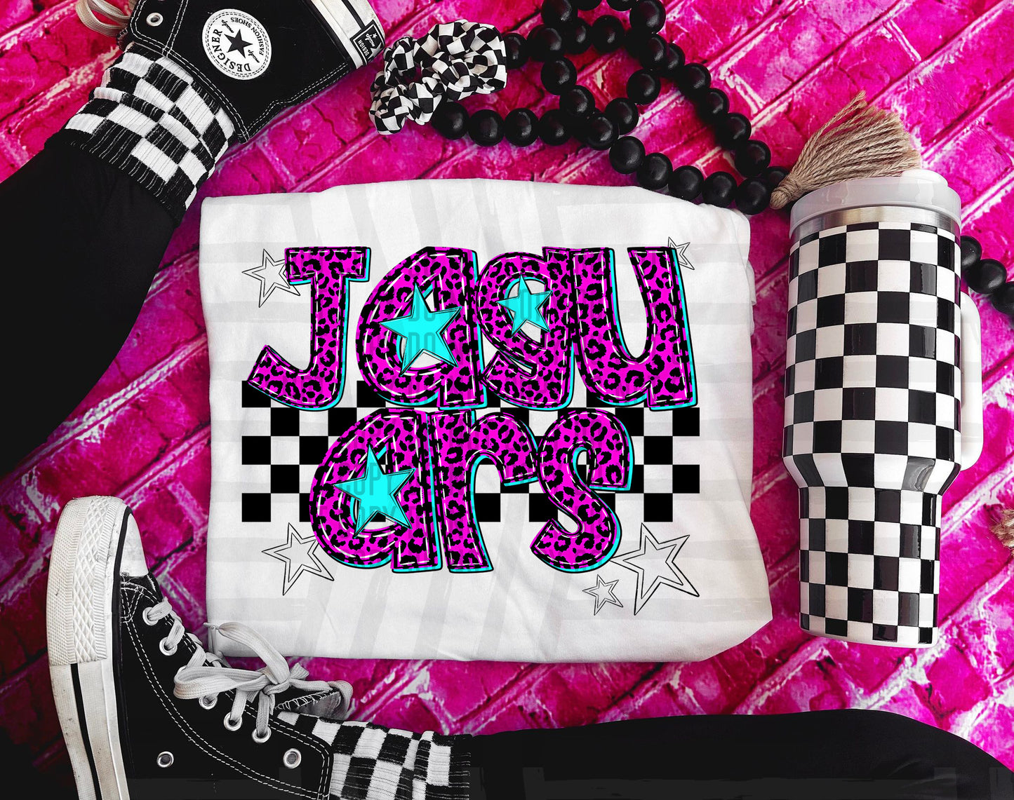 Pink checks - Dropdown + CUSTOM - Digital Download 300DPI PNG FILE