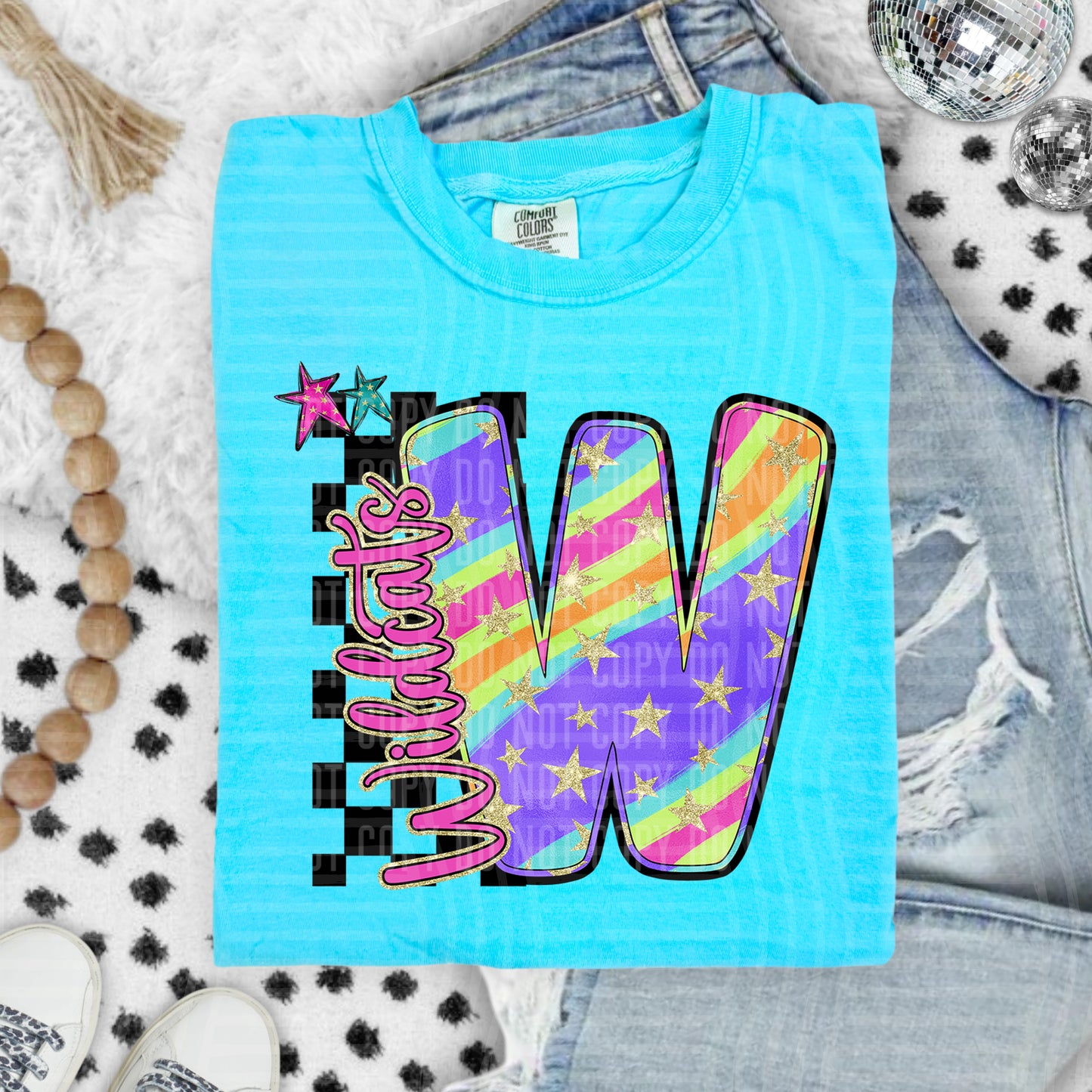 Rainbow Swirl Initial -Dropdown + Custom option - Digital Download 300DPI PNG FILE