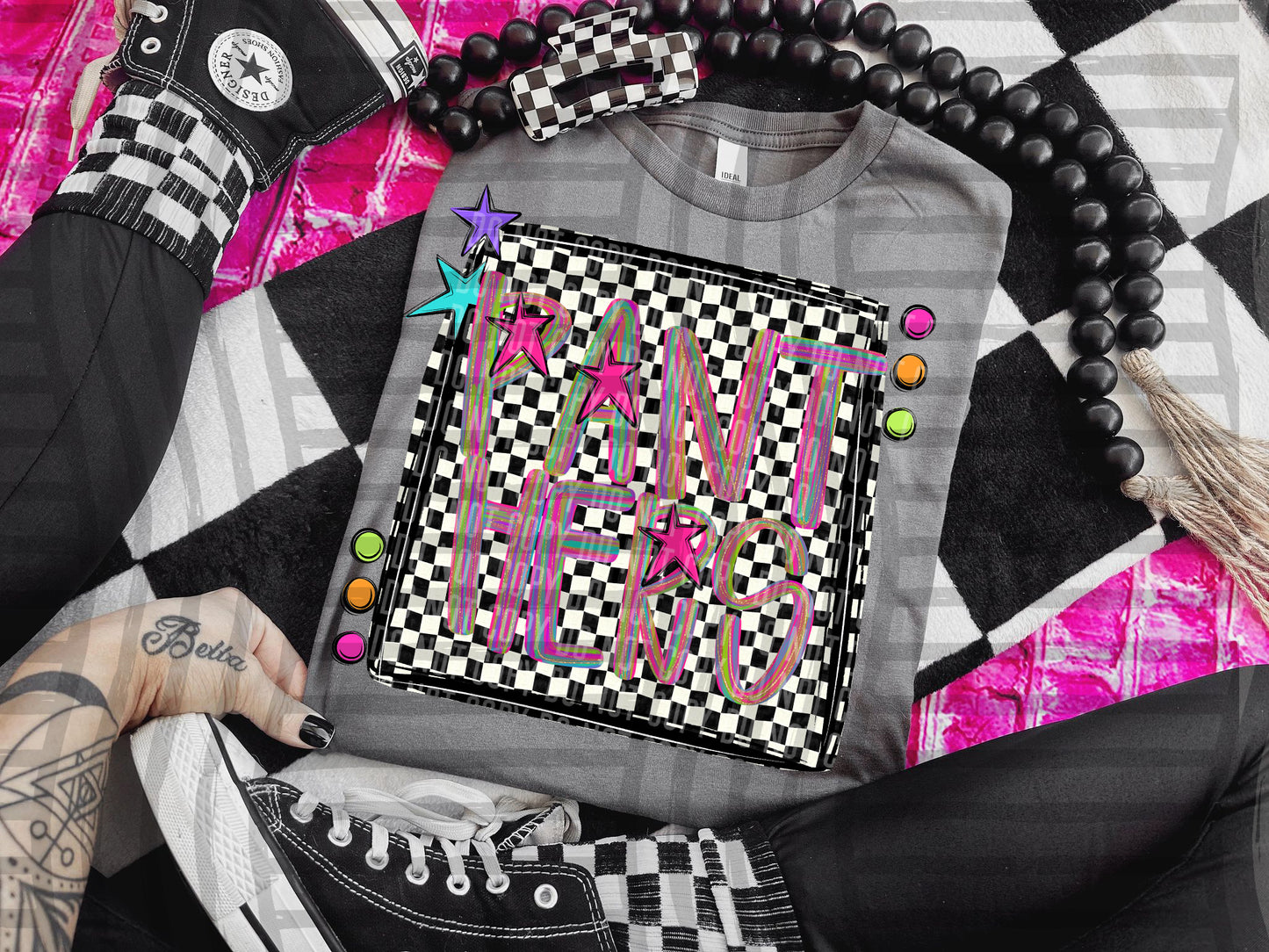 Pink Brushstrokes Preppy - Dropdown + CUSTOM- Digital Download 300DPI PNG FILE