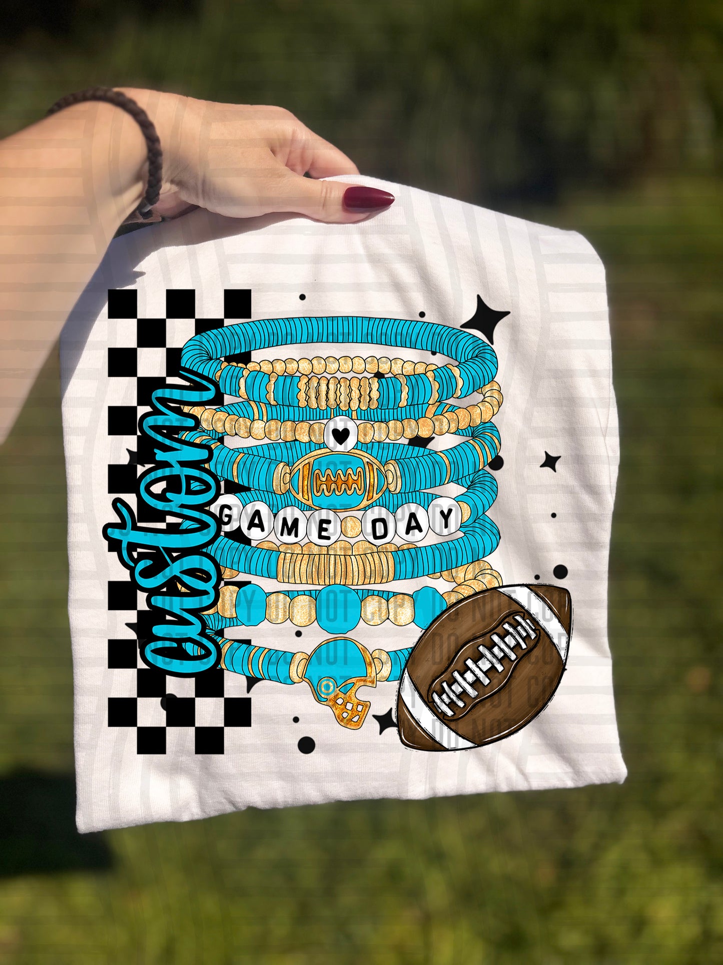 CUSTOM GAME DAY BRACELET - Digital download 300DPI PNG FILE