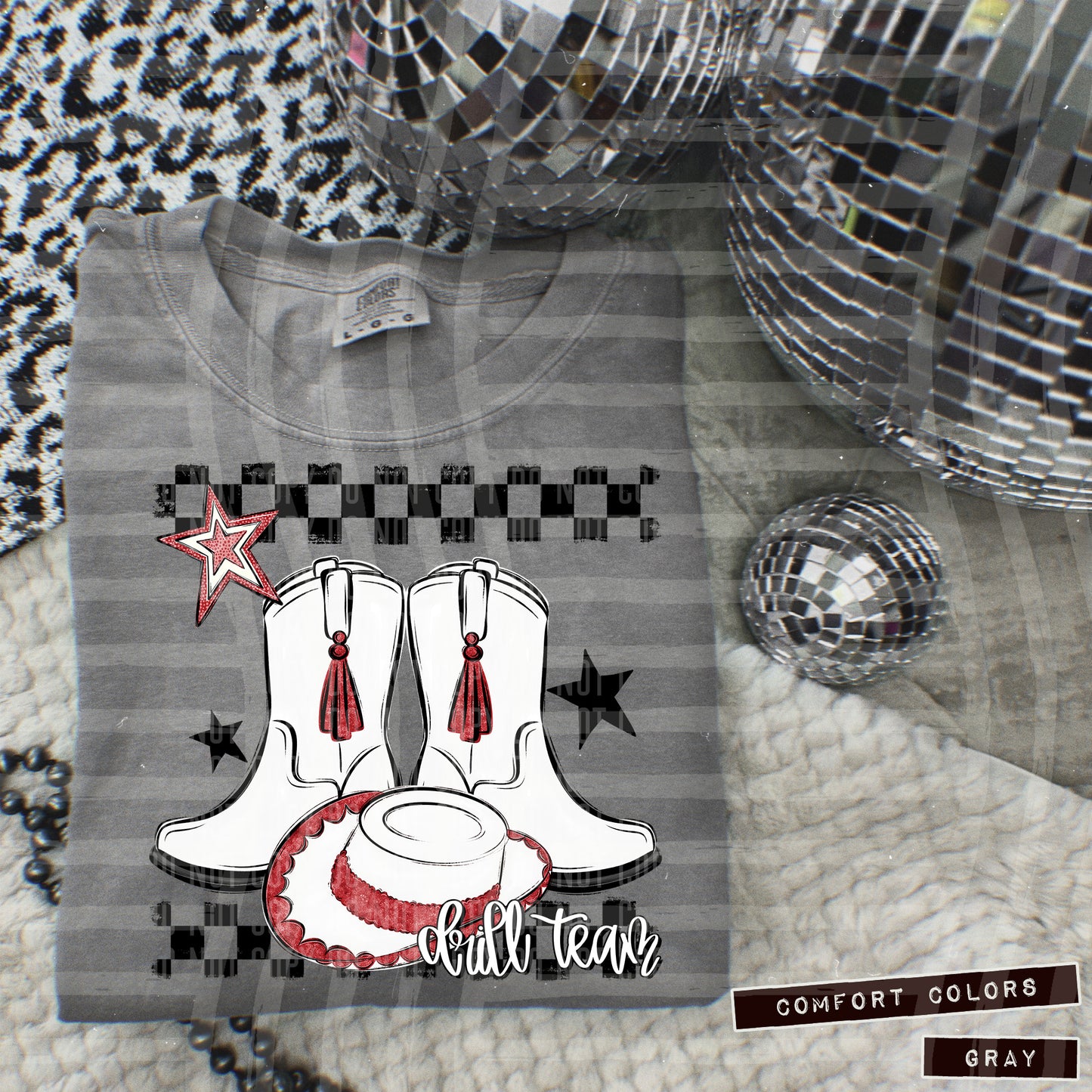 Drill Team - Boot/hat Collage - Can add names - not for digital resale- Color Dropdown Digital Download 300DPI PNG FILE