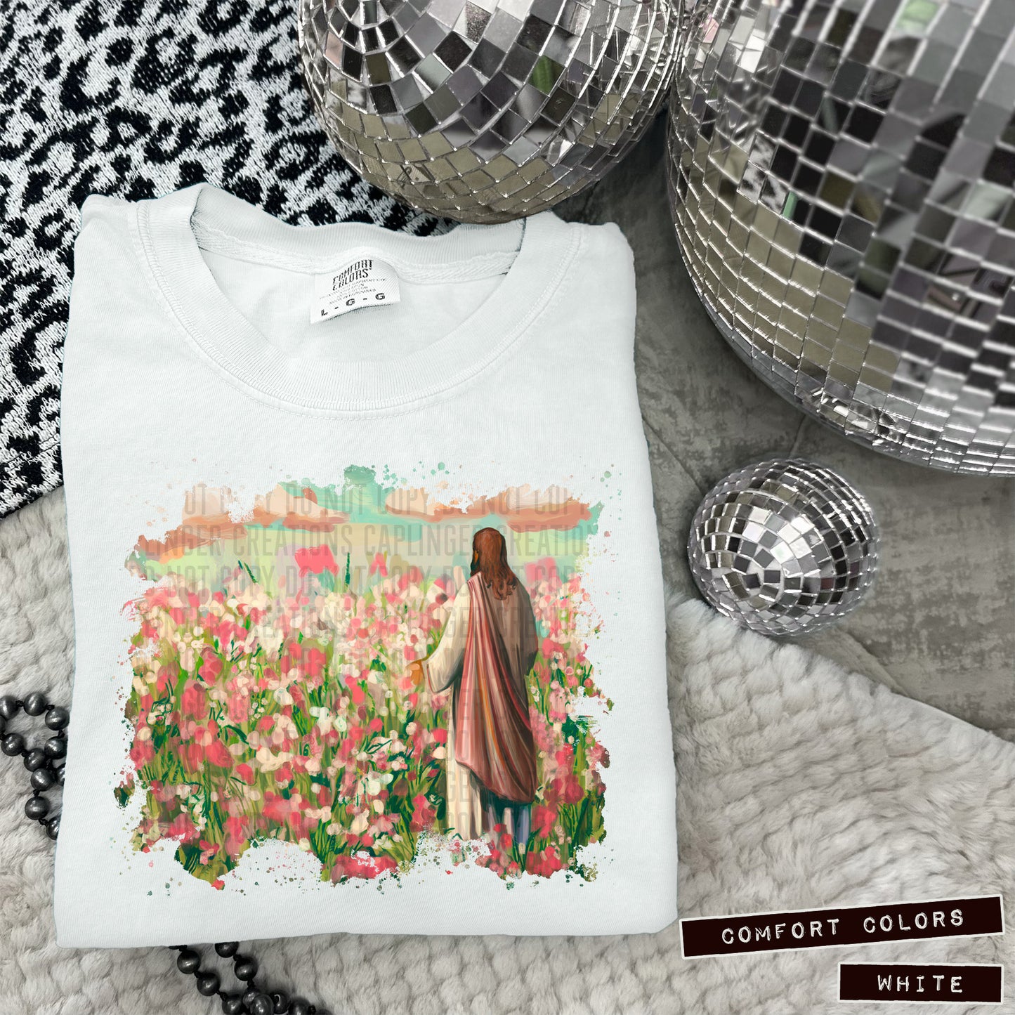 JESUS flower field- 300DPI PNG FILE