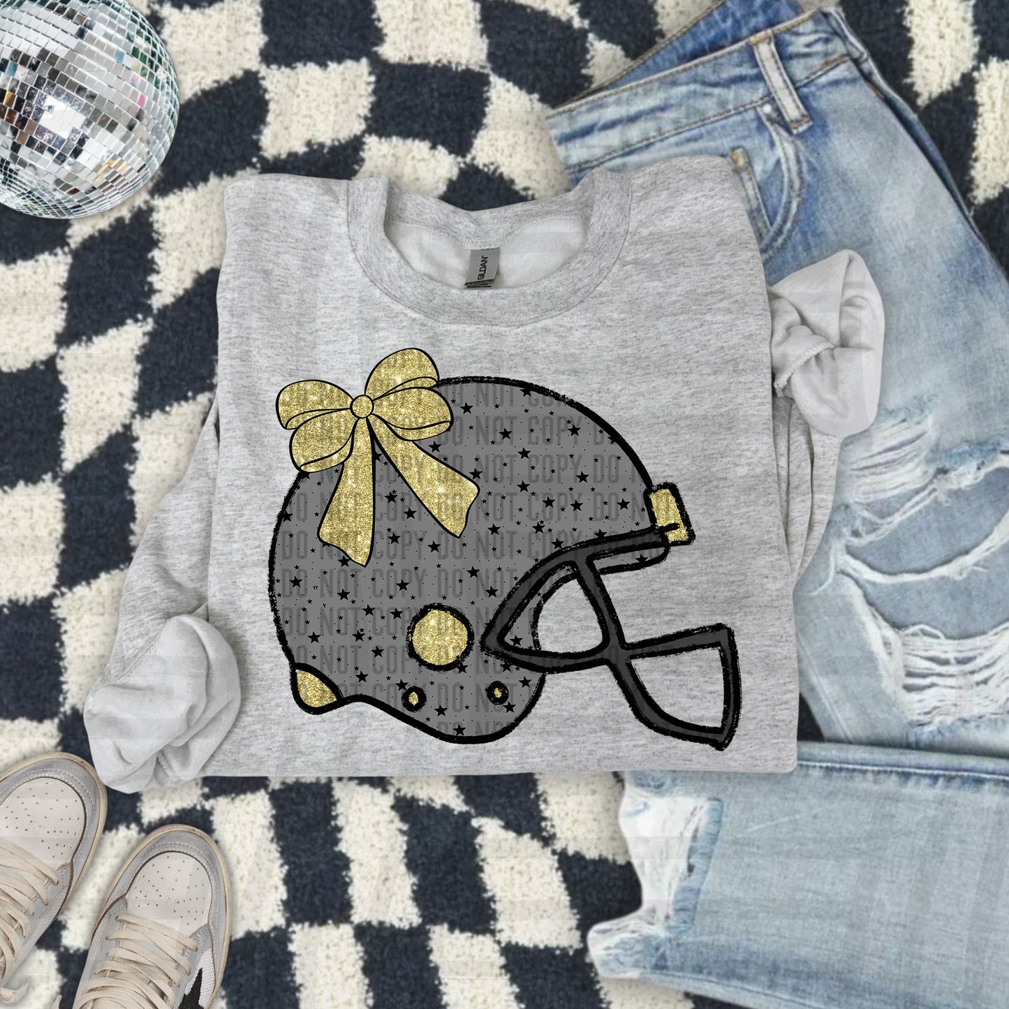 Football w/gold accents - Choose your color - Digital Download 300DPI PNG FILE