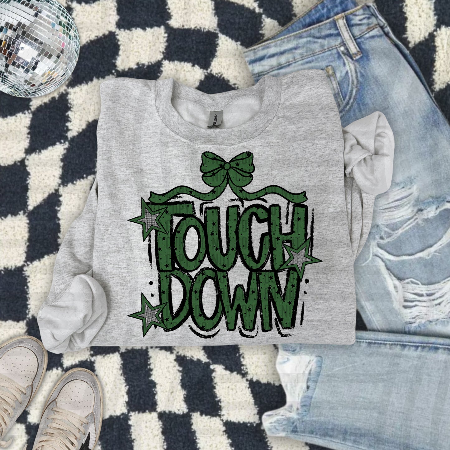 Touch Down Bow - Choose your color - Digital Download 300DPI PNG FILE