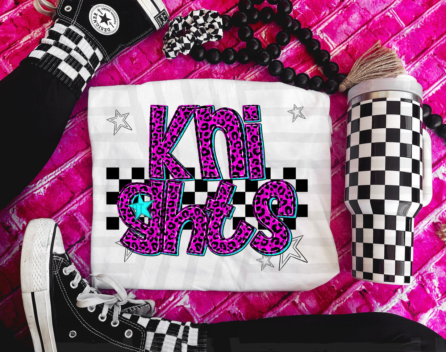 Pink checks - Dropdown + CUSTOM - Digital Download 300DPI PNG FILE