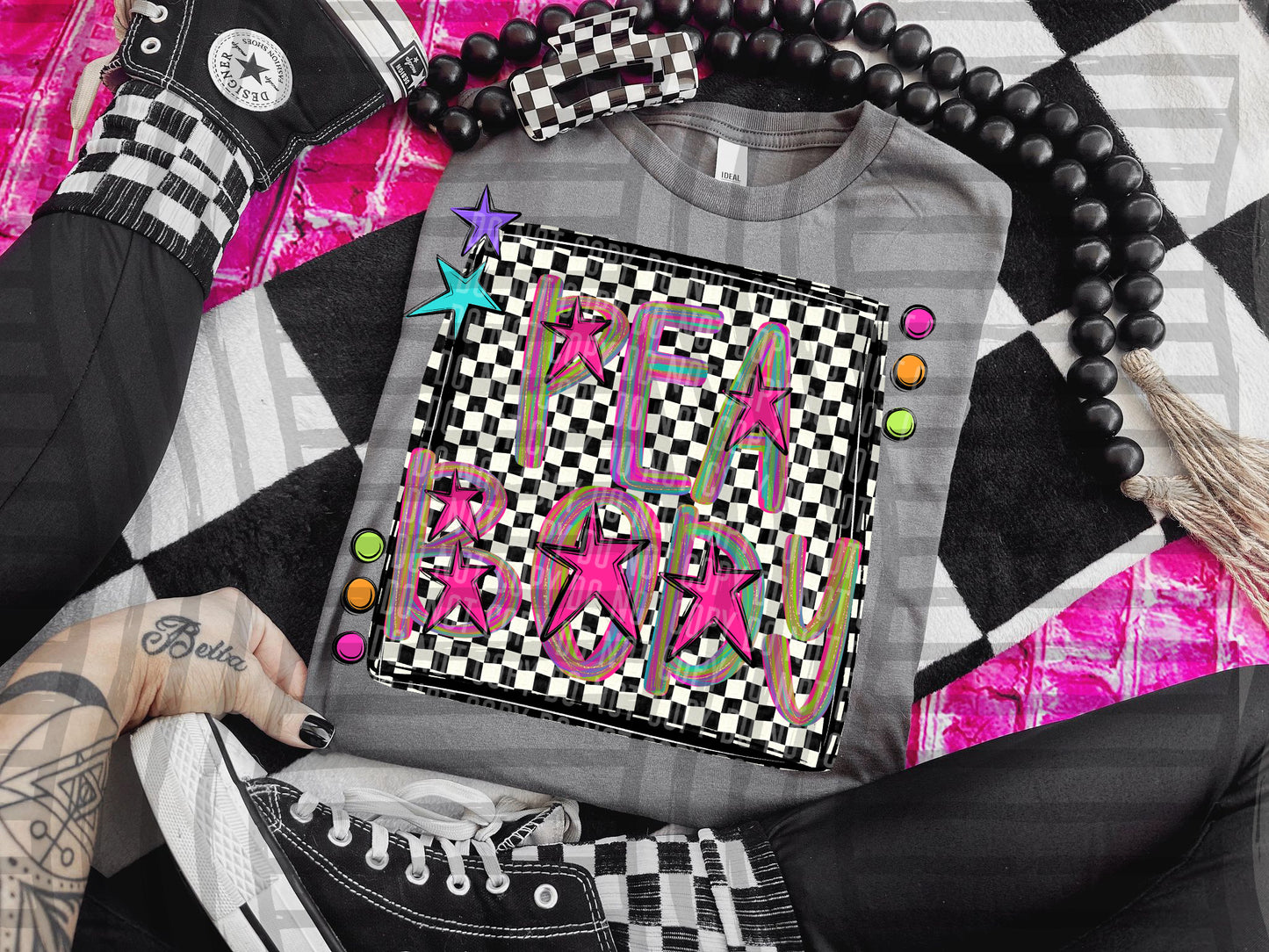 Pink Brushstrokes Preppy - Dropdown + CUSTOM- Digital Download 300DPI PNG FILE