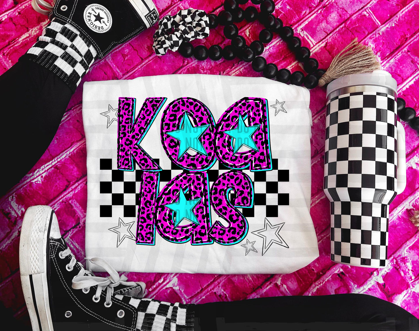Pink checks - Dropdown + CUSTOM - Digital Download 300DPI PNG FILE