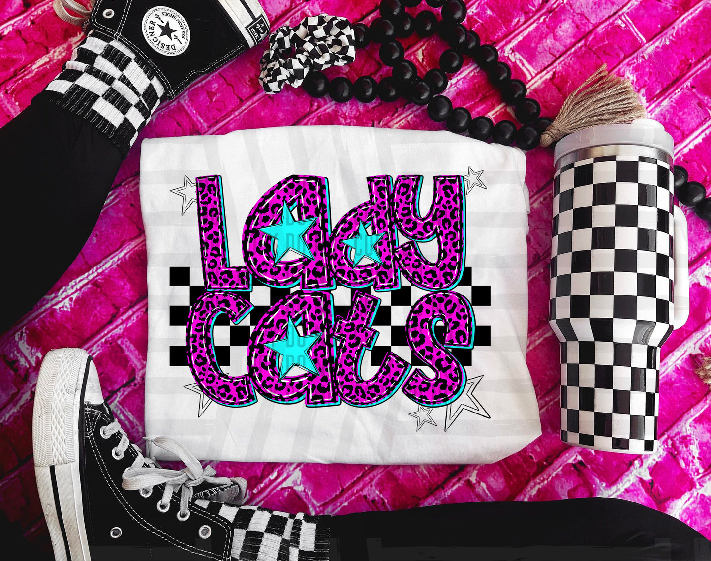 Pink checks - Dropdown + CUSTOM - Digital Download 300DPI PNG FILE