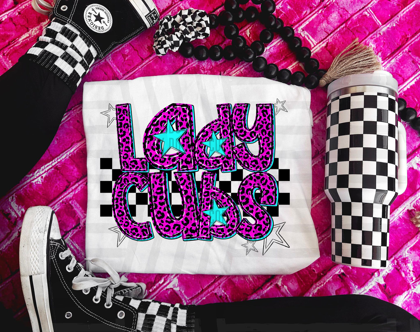 Pink checks - Dropdown + CUSTOM - Digital Download 300DPI PNG FILE