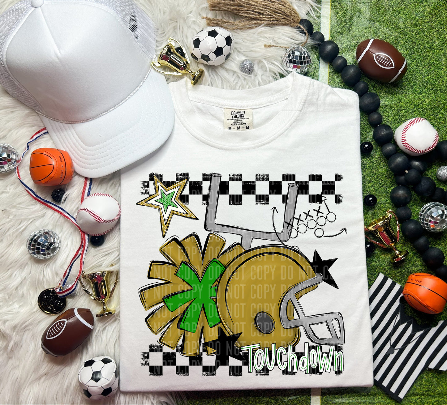 Custom Football Helmet + Pom Mascots - Digital Download 300DPI PNG FILE