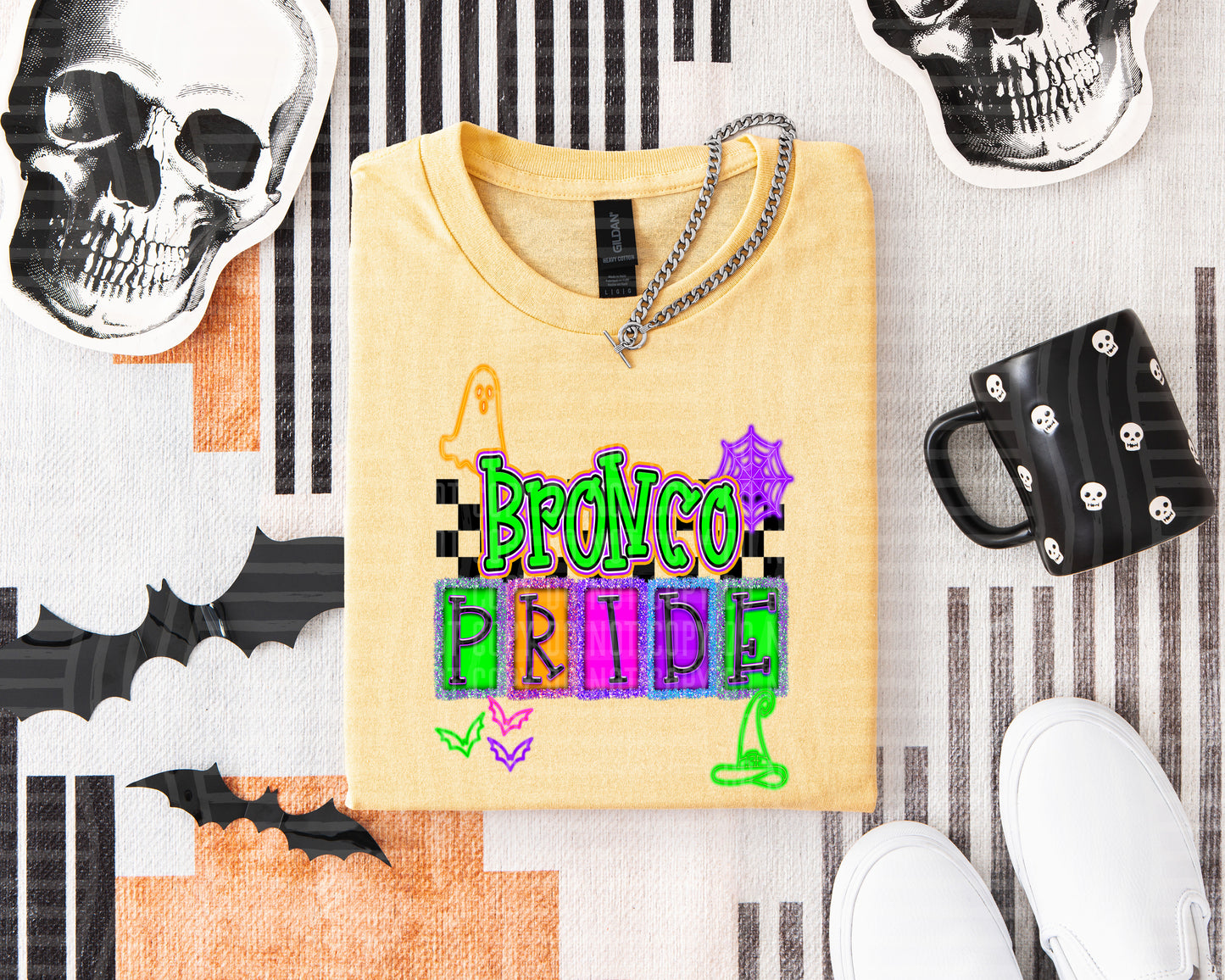 Halloween Pride -NEON GLOW - Dropdown + Custom option - Digital Download 300DPI PNG FILE
