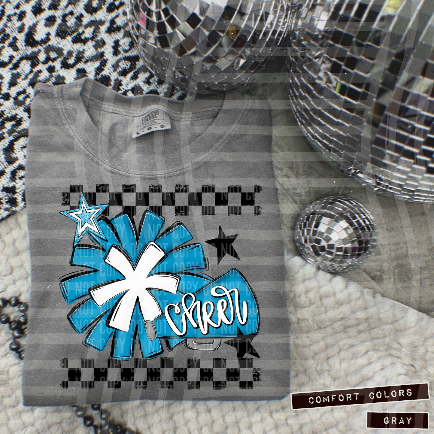 Cheer - pom/megaphone Collage - Can add names - not for digital resale- Color Dropdown Digital Download 300DPI PNG FILE