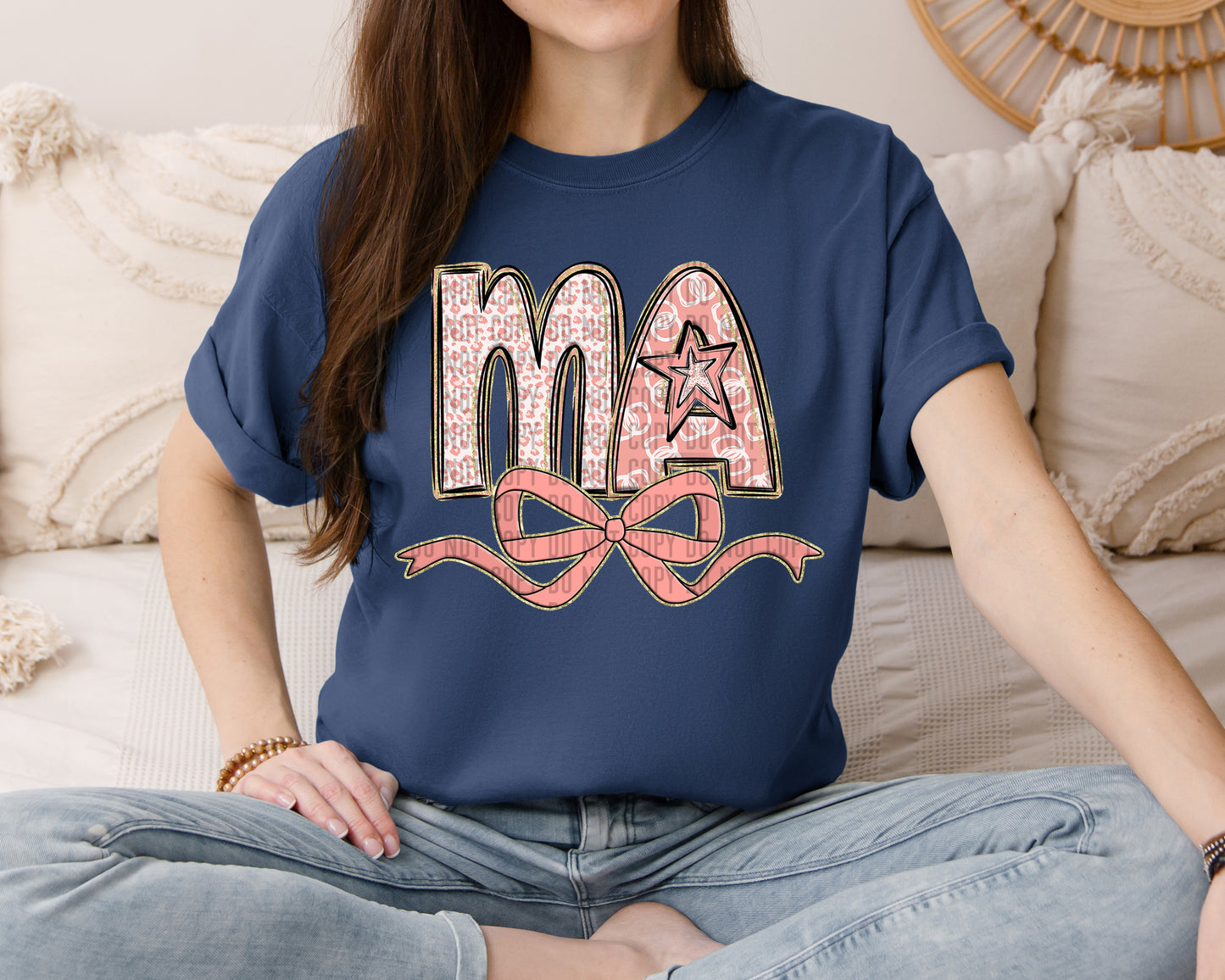 APRICOT MOM NAMES WITH BOW - DROPDOWN + CUSTOM - Digital Download 300DPI PNG FILE