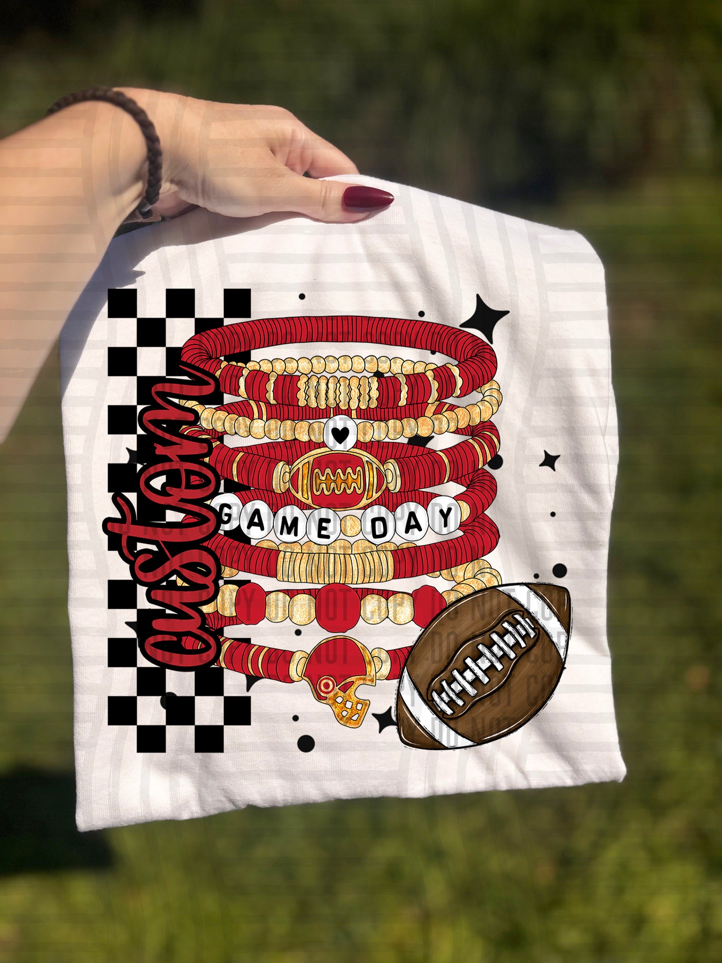 CUSTOM GAME DAY BRACELET - Digital download 300DPI PNG FILE