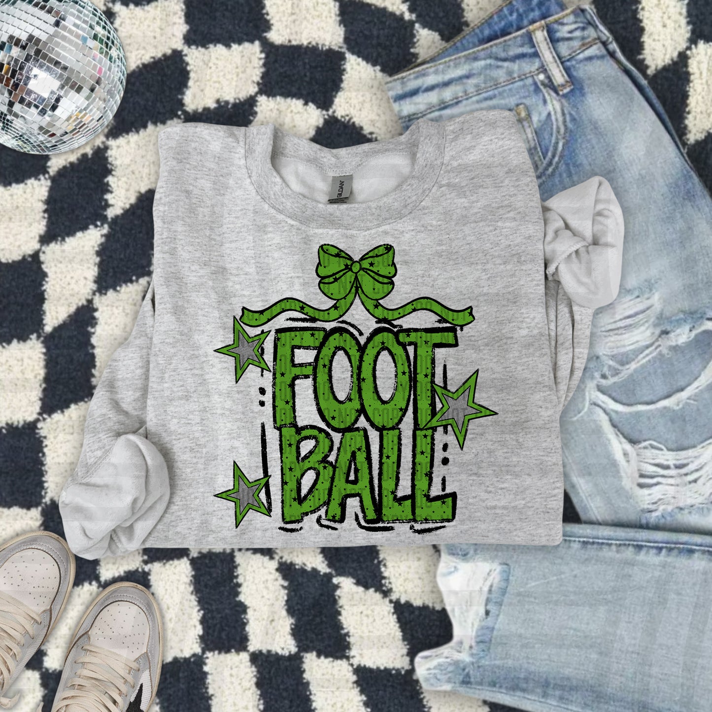 FOOTBALL BOW - Choose your color - Digital Download 300DPI PNG FILE