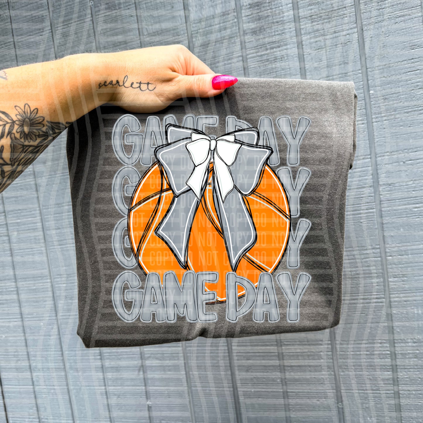 BASKETBALL - GAME DAY - Color Dropdown Digital Download 300DPI PNG FILE