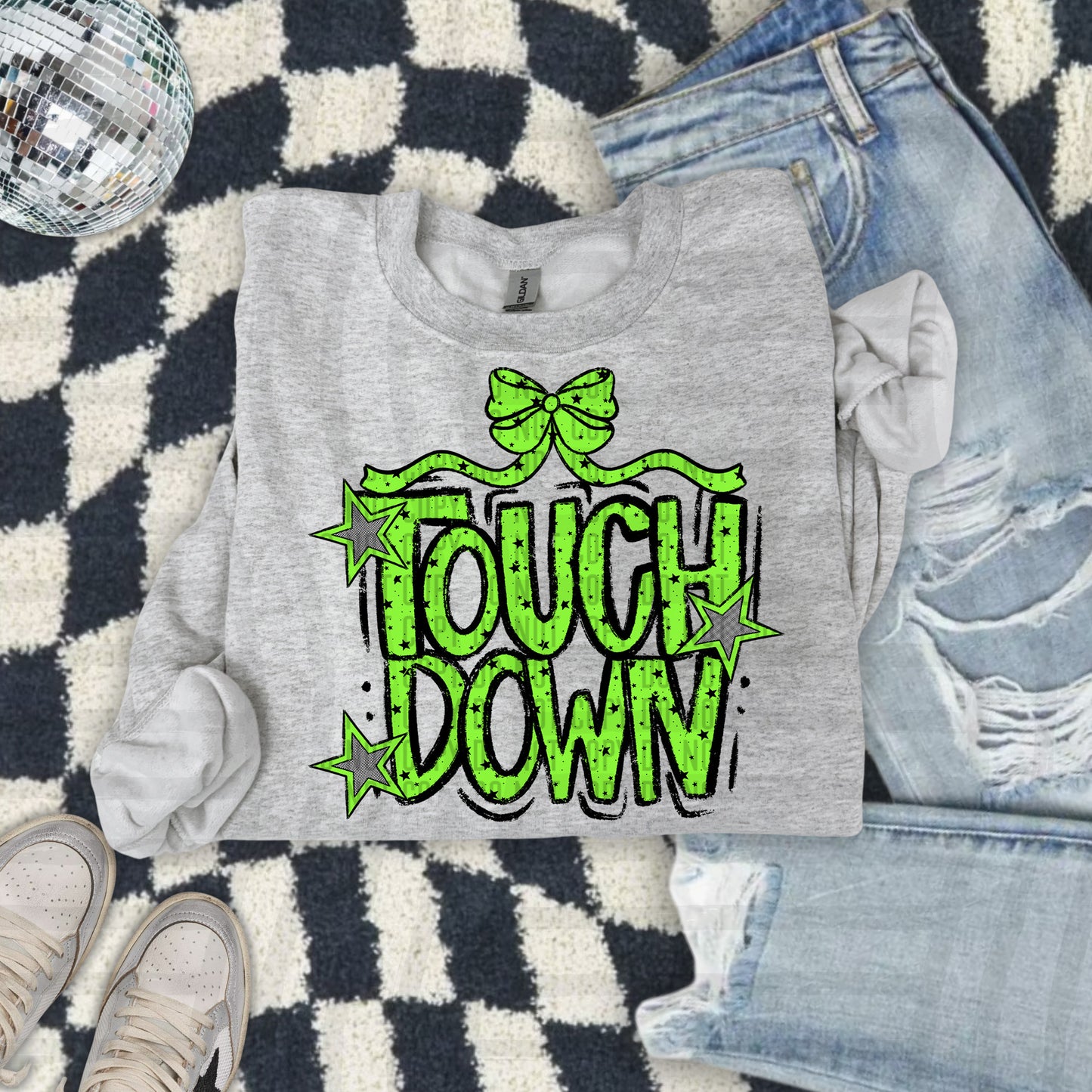 Touch Down Bow - Choose your color - Digital Download 300DPI PNG FILE