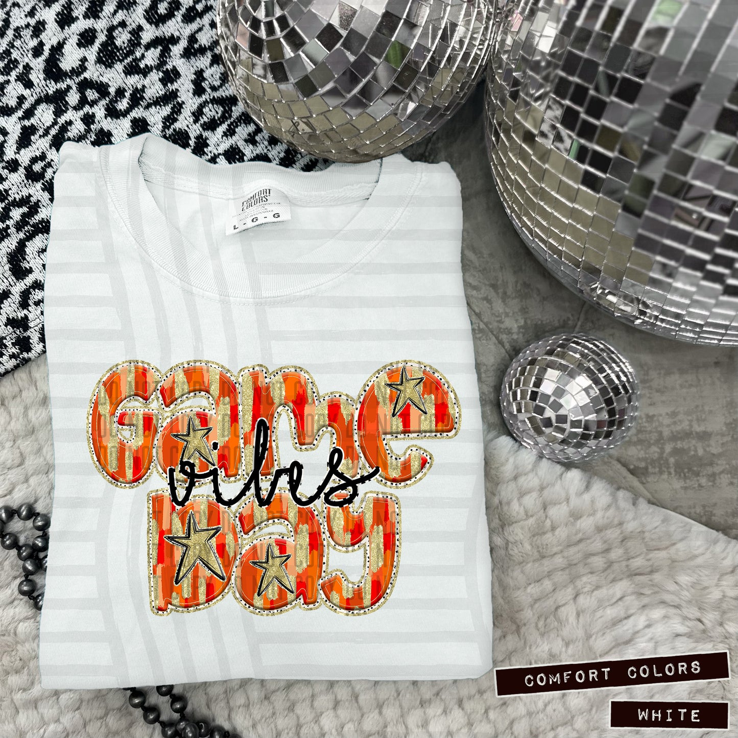GAME DAY vibes (Brushstrokes) - Digital download 300DPI PNG FILE