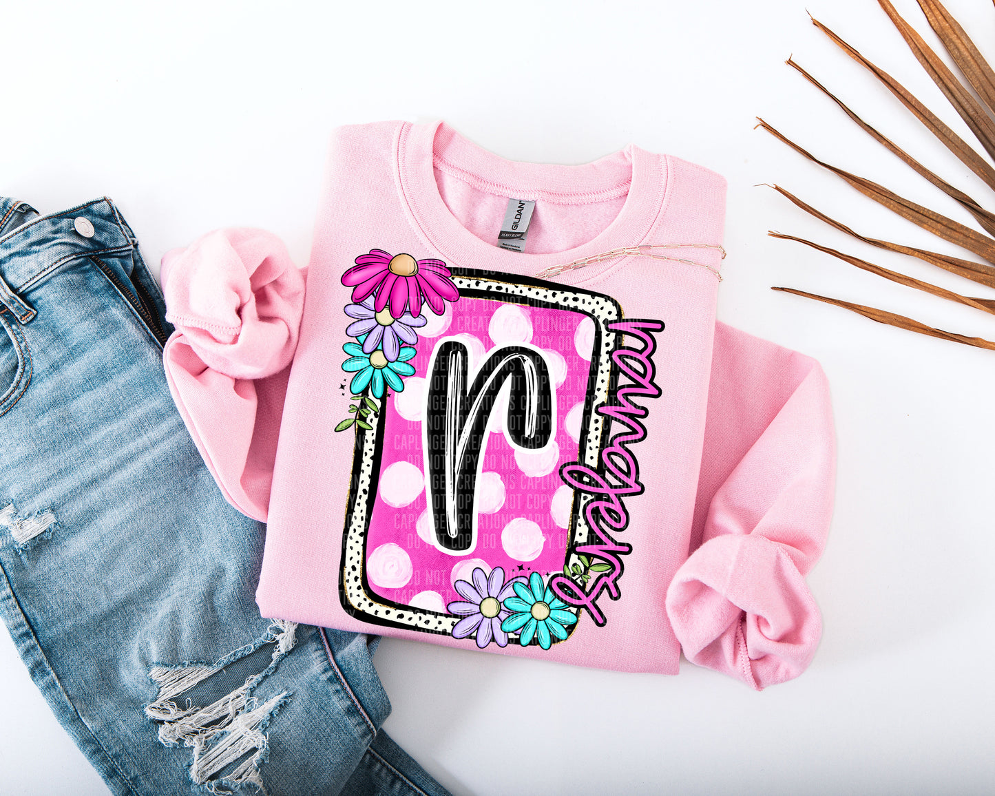 Floral bloom - Dropdown + CUSTOM Digital Download 300DPI PNG FILE