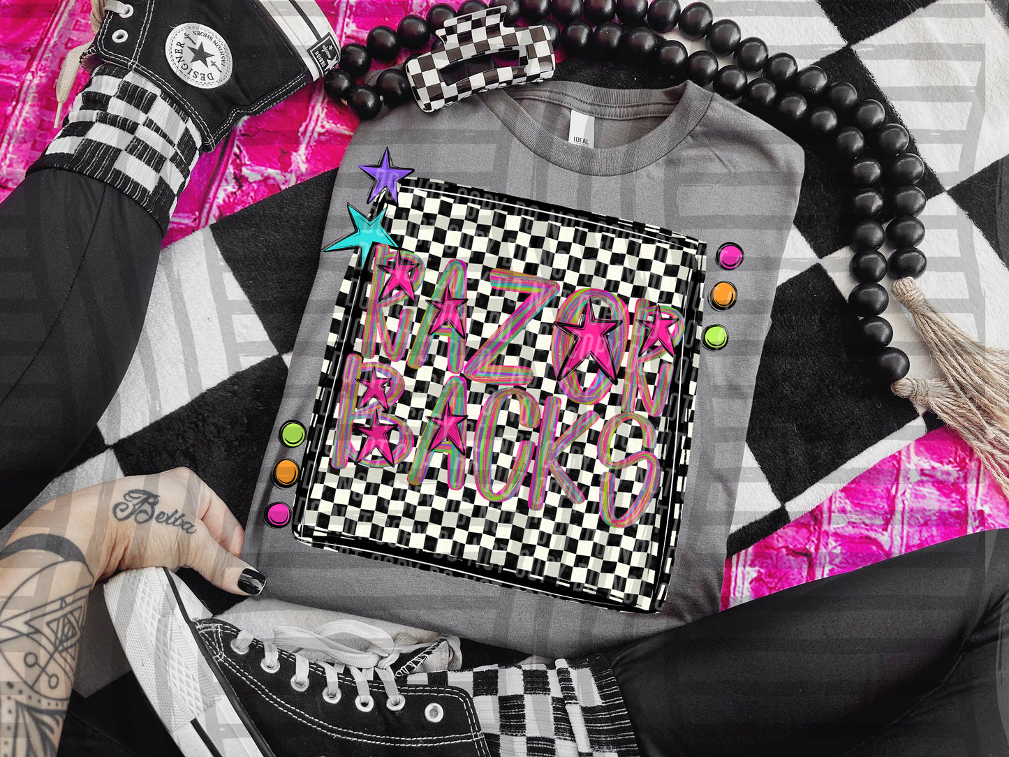 Pink Brushstrokes Preppy - Dropdown + CUSTOM- Digital Download 300DPI PNG FILE