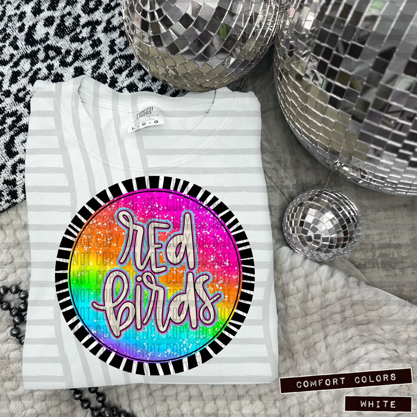 Rainbow Splatter Circles Mascots - Digital Download 300DPI PNG FILE