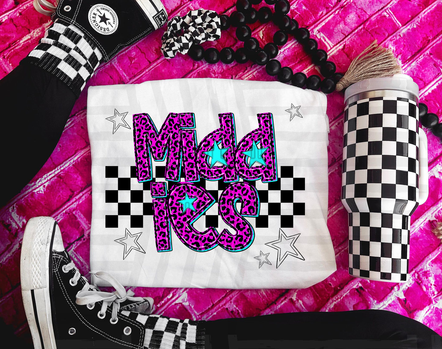 Pink checks - Dropdown + CUSTOM - Digital Download 300DPI PNG FILE