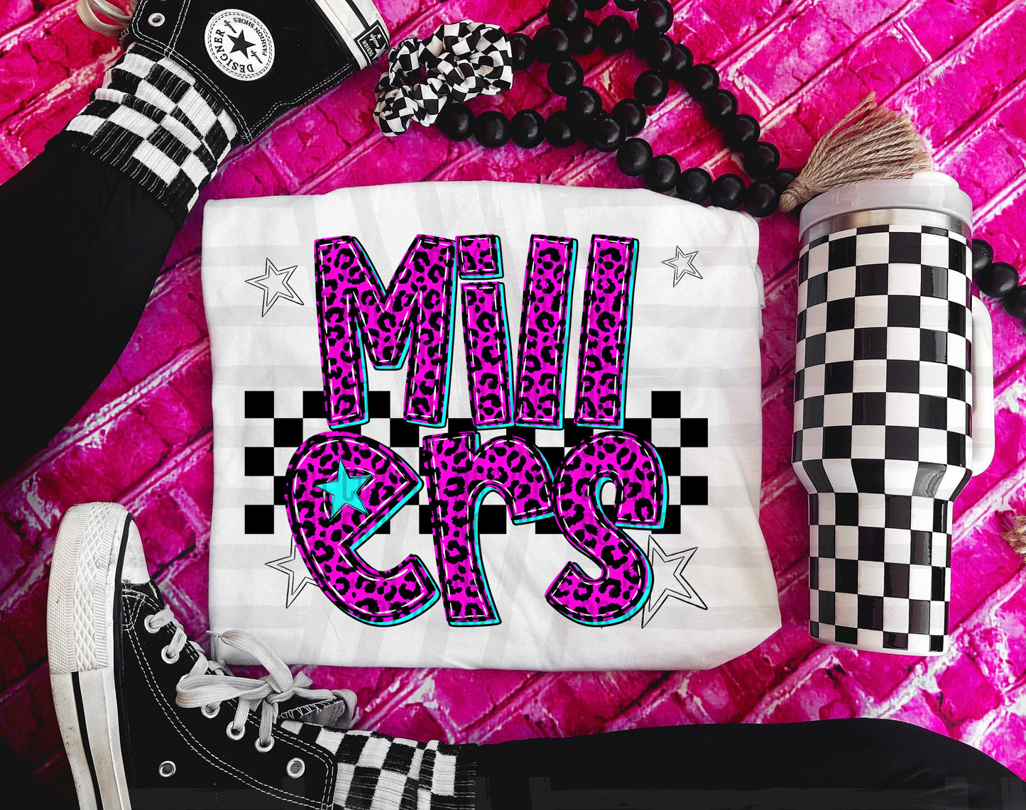 Pink checks - Dropdown + CUSTOM - Digital Download 300DPI PNG FILE