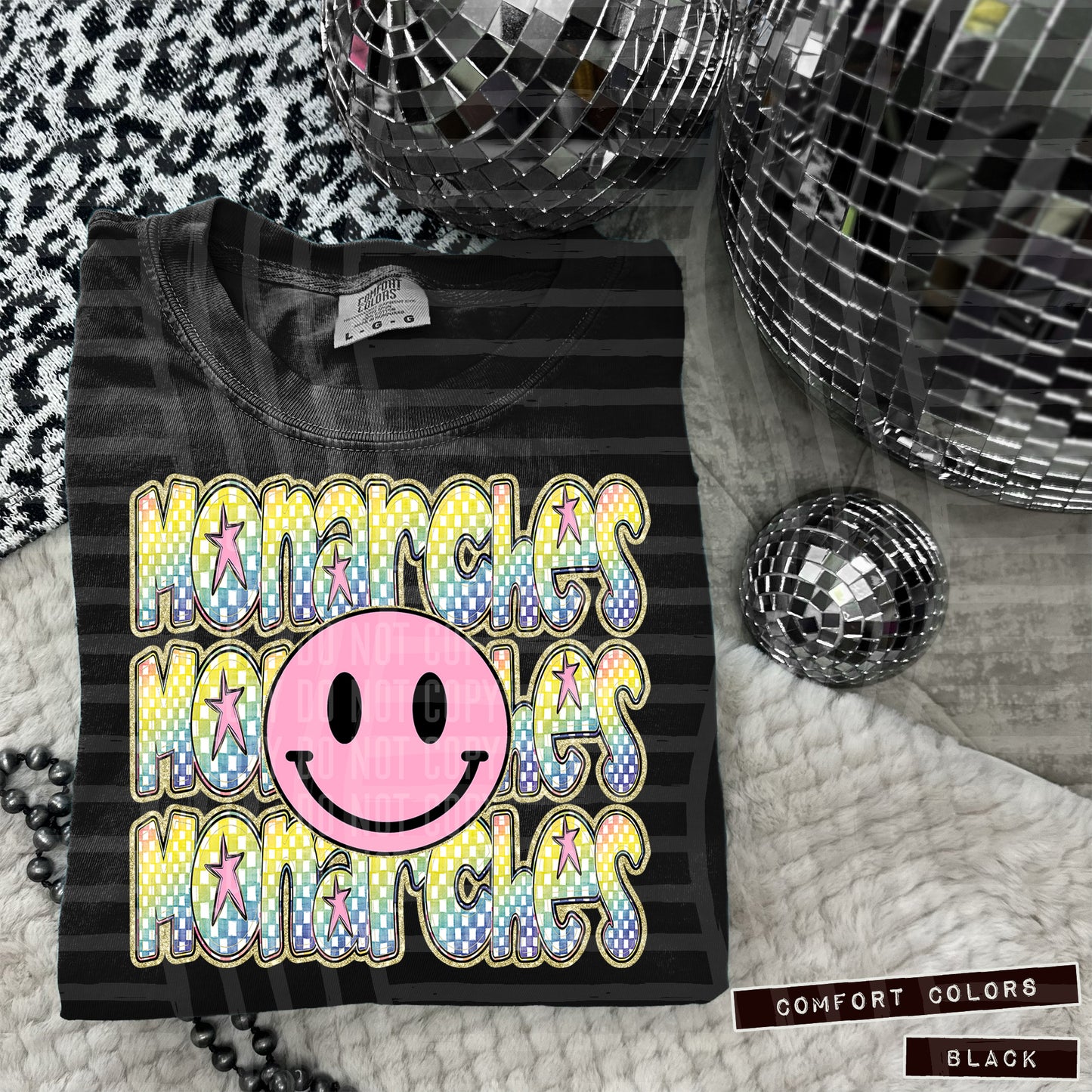 Rainbow Checker Pink Happy Triple Stacked - Digital Download 300DPI PNG FILE